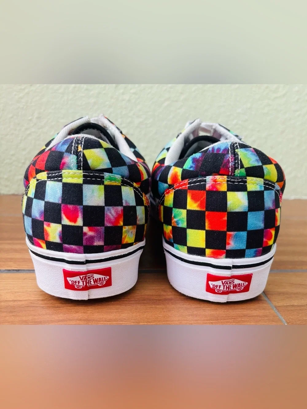 Vans Checkerboard Low Top Sneakers in Black Multicolor